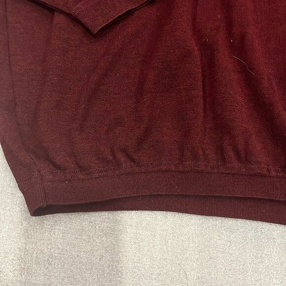 [XL] VTG St Croix Sweater Mens Burgundy Pullover Ribbed Knit Long Sleeve Stretch - Picture 3 of 5